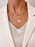 Shein- Geo Decor Layered Necklace
