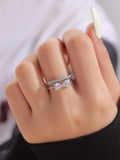 Shein - Zircon Bow Knot Ring