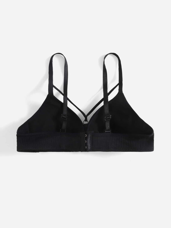 Shein- Solid Harness Wireless Bra