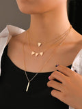 Shein - Geo Decor Layered Necklace