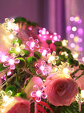 Shein- 1pc String Light With 20pcs Flower Shaped Bulb
