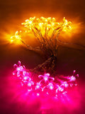Shein - 1Pc String Light With 20Pcs Flower Shaped Bulb