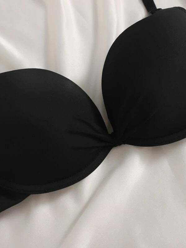 Shein Plain Underwire Bra Set - 3 Pieces