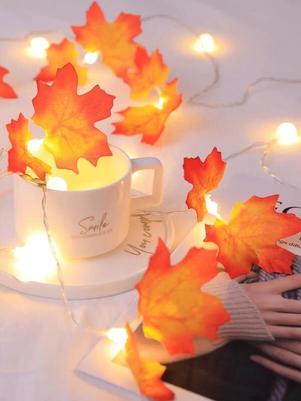 Shein 1pc 10/20/30 LED Maple Leaf String Light