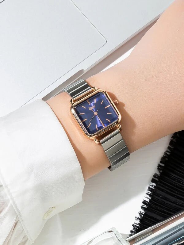 Shein- Square Pointer Quartz Watch