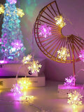 Shein- 1pc String Light With 20pcs Snowflake Shaped Bulb