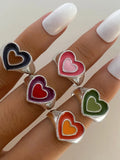 Shein- 5pcs Heart Decor Ring