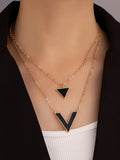 Shein- Geo necklace layered necklace