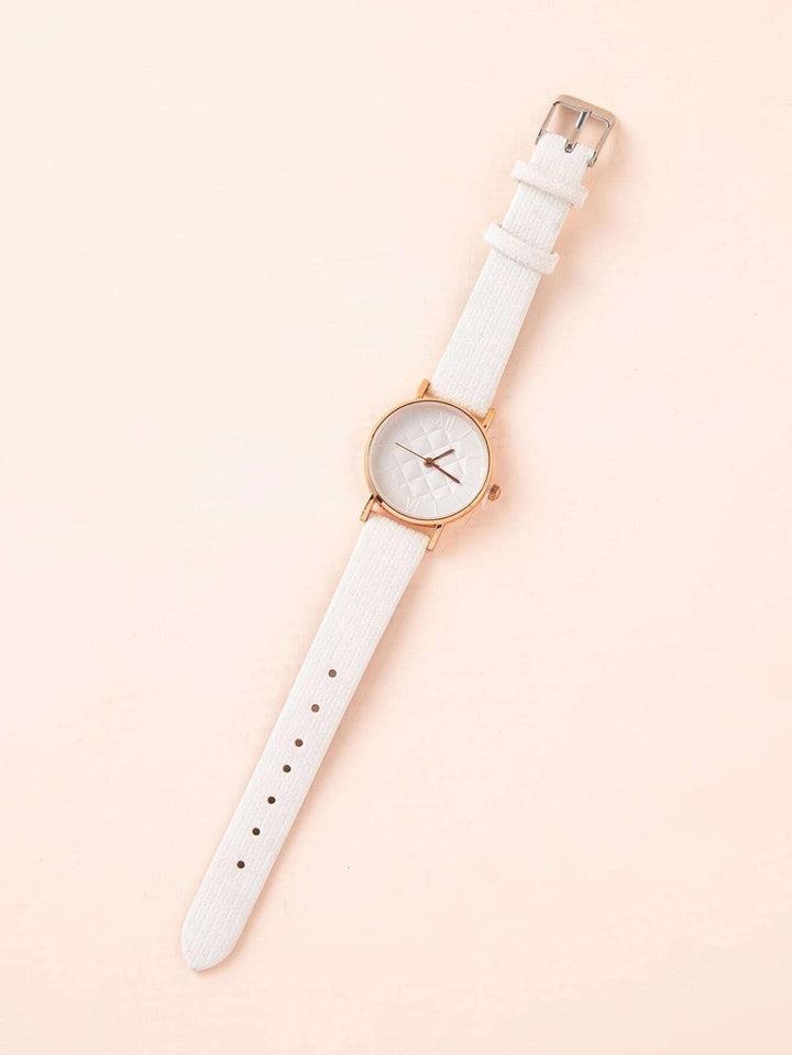 Shein- Round Pointer Minimalist Quartz Watch