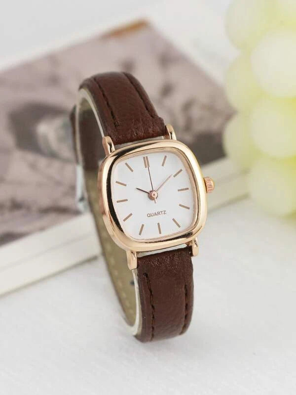 Square Pointer Quartz Watch  Watches women simple, Women wrist watch,  Quartz watch