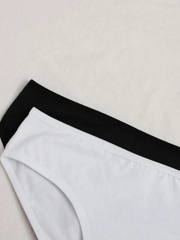 Shein Basic style solid color briefs 5 pieces