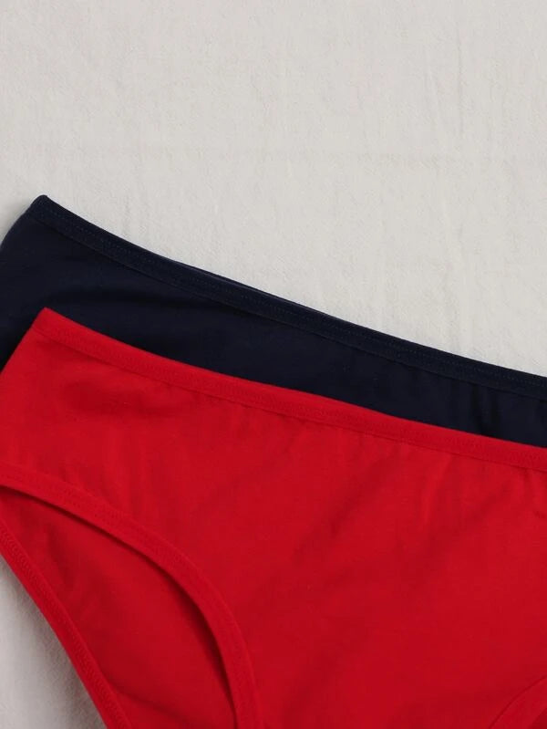 Shein Basic style solid color briefs 5 pieces