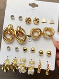 Shein - Faux Pearl Earrings - 11 Pairs