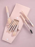Shein 8pcs makeup brush set with storage bag