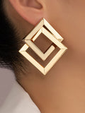 Shein - Geometric Design Stud Earrings