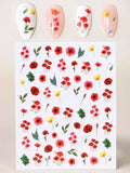 Shein - 1Sheet Flower Print Nail Art Sticker