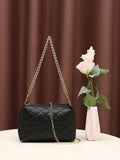 Shein - Chain Quilted Square Bag