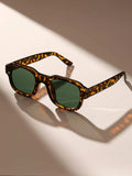 Shein - Tortoiseshell Print Square Frame Fashion Glasses
