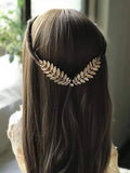 Shein - Rhinestone hair hoop with leaf embellishment
