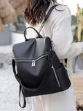 Shein - Streamlined front zip practical backpack