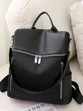 Shein - Streamlined Front Zip Practical Backpack