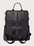 Shein - Streamlined front zip practical backpack