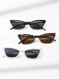 Shein - 3Pairs Tortoiseshell Print Cat Eye Sunglasses