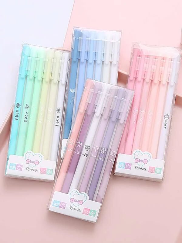 SHEIN 6pcs random gel pen