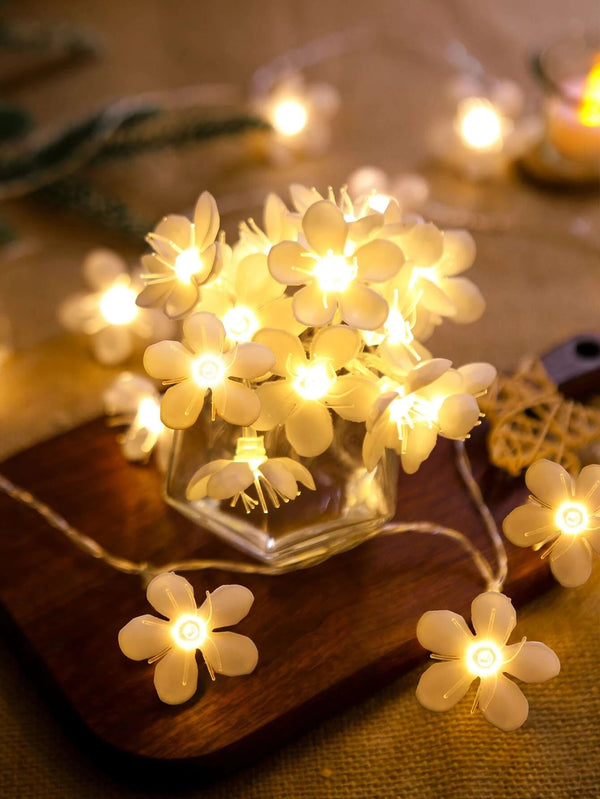 Shein- 1pc 10/20 Led 1.5/3M Flower Decor String Light