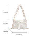 Shein- Bow Decor Ruched Bag