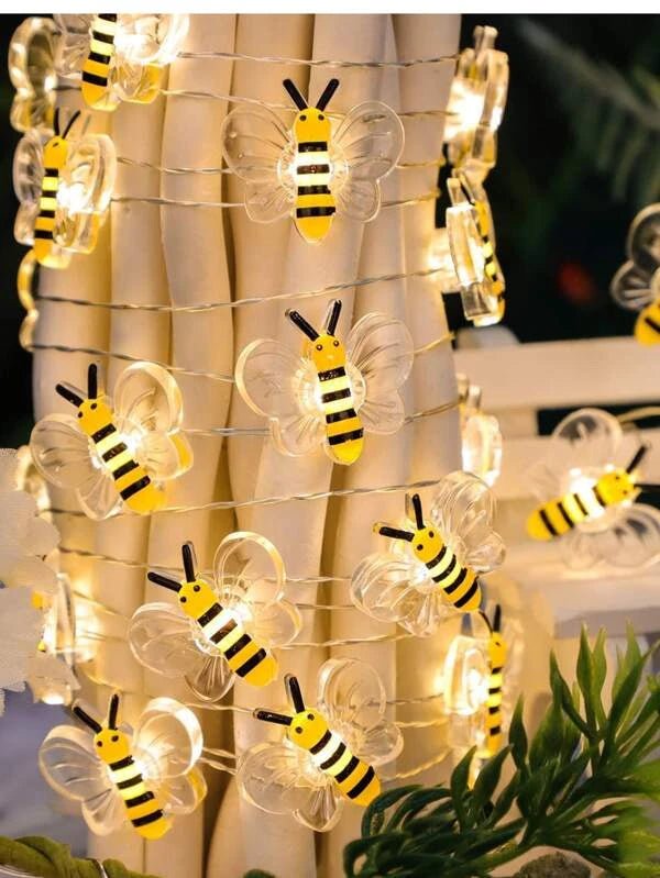 Shein 1pc 2m string lamp with 20pcs bee bulb