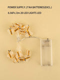 Shein 1pc 2m string lamp with 20pcs bee bulb