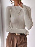 Shein Ribbed knit split sleeves sweater