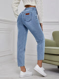 Shein High Waist Ripped Mom Fit Jeans