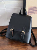 Shein - Backpack Double Buckle Flap Decoration