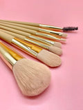 Shein 7-piece wooden makeup brush set