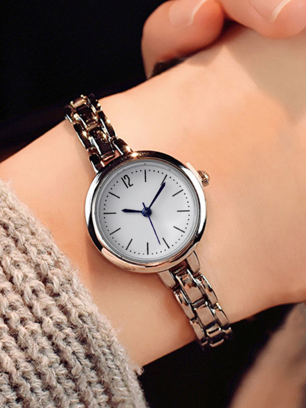 Shein - Fashionable, Sweet, Versatile, Slim and Small Women's Steel Band Bracelet Watch