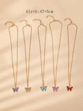 Shein- 5pcs Butterfly Pendant Necklace