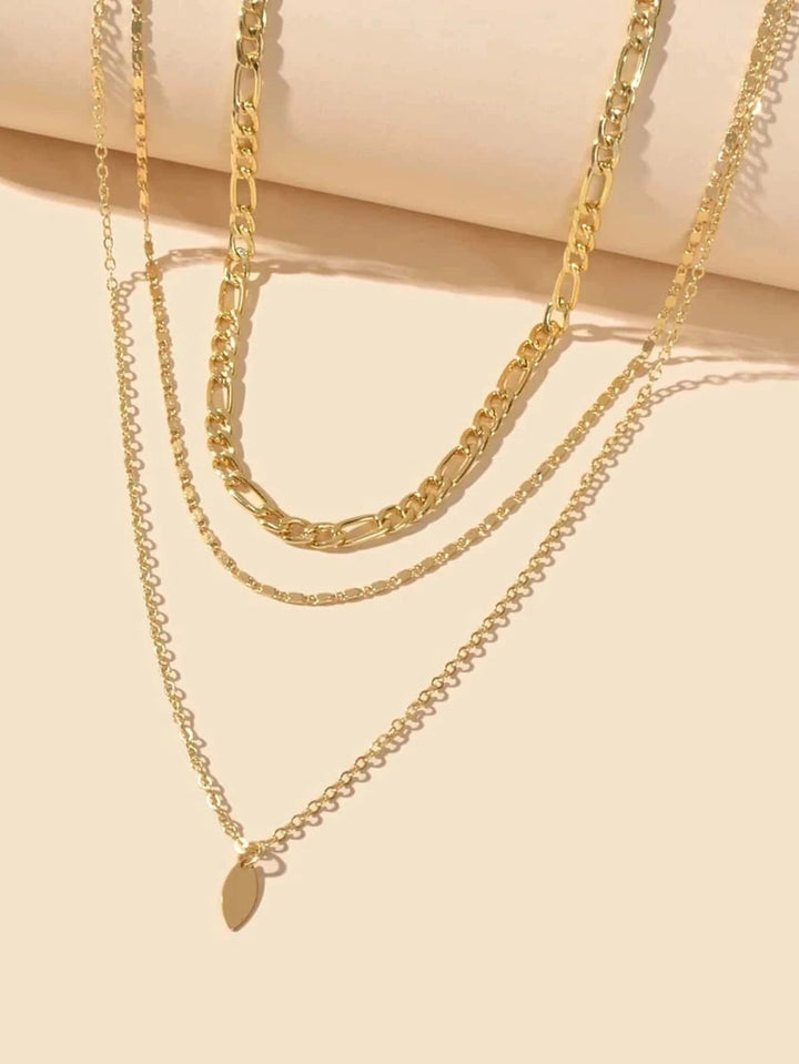 Shein- 2pcs Geometric Charm Necklace