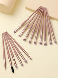 Shein - 15pcs makeup brush sets Premium Synthetic hair Eyeshadow Blending brush sets cosmetics tools for face and eyes