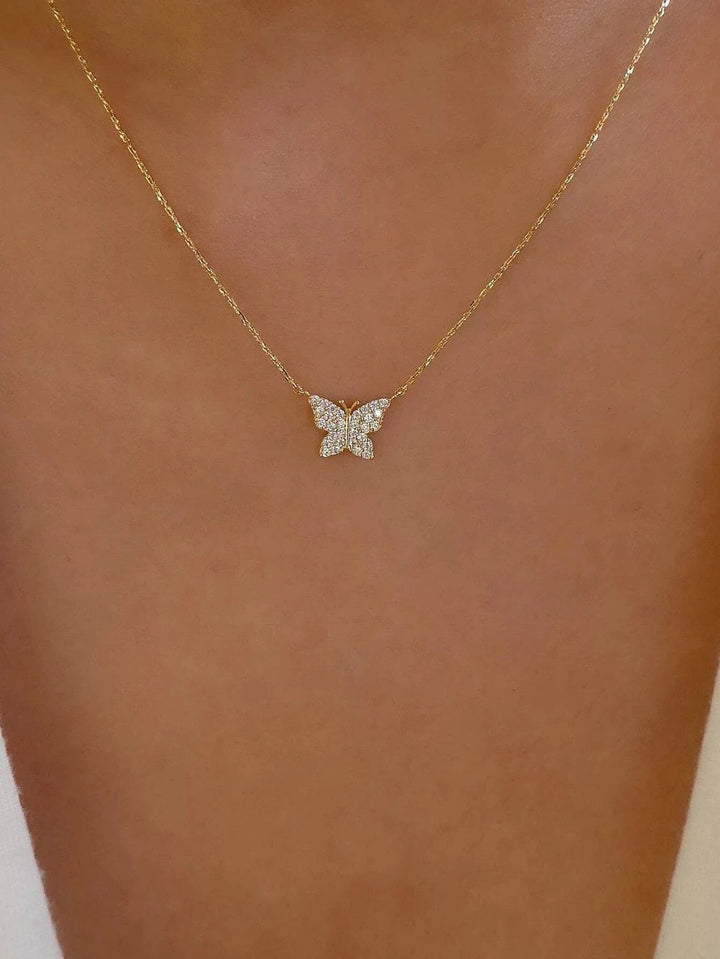 Shein- Butterfly Charm Necklace