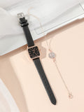 Shein - 1pc Minimalist Quartz Watch & 1pc Bracelet