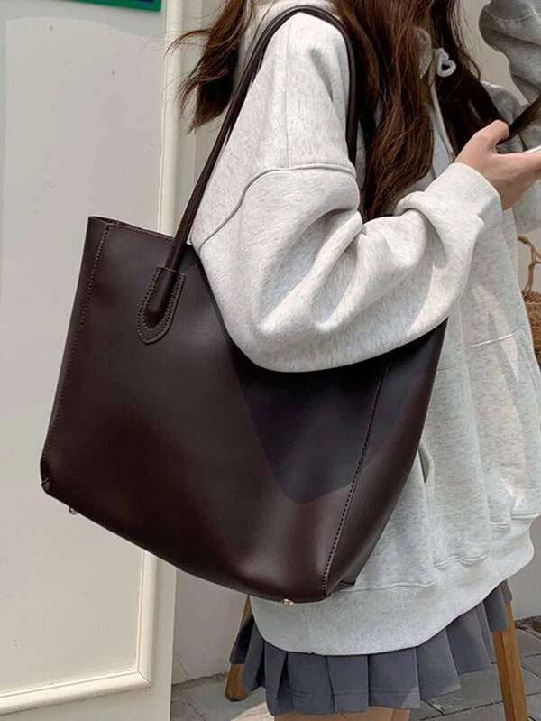 Minimalist Shoulder Bag With Purse | SHEIN