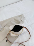 Shein - Bucket bag with chain and patchwork detail