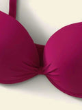 Shein Two-piece solid color lingerie bra set