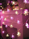 Shein 1pc 10/20/30 LEDs 2/3/4.5M Christmas Snowflake String Light