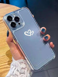 Shein - Transparent Phone Case With A Heart Print