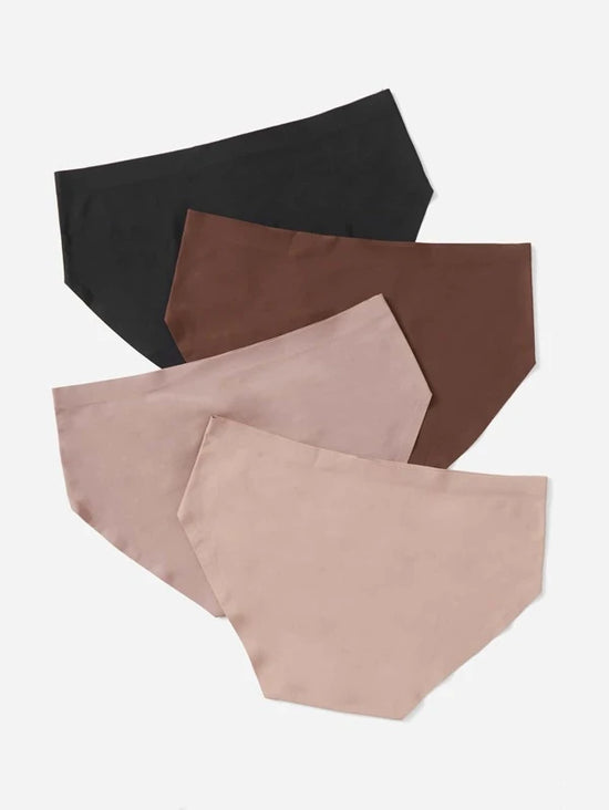 Shein- Non-Revealing Graphic Underwear Set - 4 Pieces- Multicolor