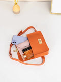 Shein - Twisted Lock Mini Neon Orange Belt Bag