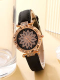 Shein Watches with rhinestone décor and a bracelet with a circular décor, 4 pieces